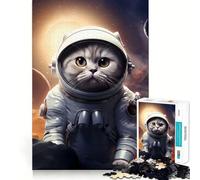 Rompecabezas de 1000 Piezas con diseño de Gatito British Shorthair,Bordes Lisos,Juego Creativo,Juguete para Pasar un rato Agradable,Regalo Divertido de cumpleaños (38x52cm)