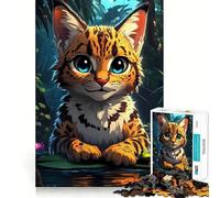 Rompecabezas de 1000 Piezas con diseño de Gato de Dibujos Animados con Rana en la Jungla Juguete de Corte Premium para ejercitar la Mente Un Momento de diversión y Paz Regalo Ideal para cumpleaños