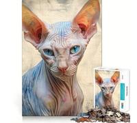 Rompecabezas de 1000 Piezas con diseño de Gato esfinge para Adolescentes Juguete Inteligente para Fortalecer los Lazos Familiares Piezas de colección con Corte preciso 38x52cm