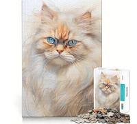 Rompecabezas de 1000 Piezas con diseño de Gato Persa para Adolescentes Ideal para estimular la Memoria, para el hogar y para armar Un Regalo Encantador (38x52cm)