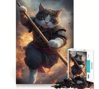 Rompecabezas de 1000 Piezas con diseño de Gato poderoso para Adolescentes un Rompecabezas Que Ayuda a desarrollar la Memoria, Relajante y Divertido ¡Una cálida Sorpresa! 50x75cm