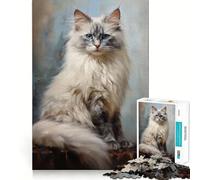 Rompecabezas de 1000 Piezas con diseño de Gato Ragdoll para Adolescentes Juguete para ejercitar la Mente, diseño Relajante, Regalo Ideal para armar (38x52cm)