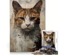 Rompecabezas de 1000 Piezas con diseño de Gato Vintage y Arte Callejero para Adolescentes Mejora la Memoria, relájate y Disfruta del Tiempo Libre Bordes precisos ¡Un Regalo increíble! 50x75cm