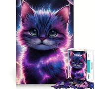 Rompecabezas de 1000 Piezas con diseño de Gato y Galaxia,Ideal para Decorar,estimular el Pensamiento lógico y la Mente, Relajarse y Disfrutar de la Navidad Regalo Ideal (50x75cm)