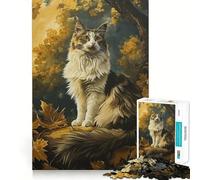 Rompecabezas de 1000 Piezas con diseño de Gatos Elegantes,articulaciones Finas,diversión cognitiva,Juego Tranquilo,Regalo de cumpleaños artístico (38x52cm)
