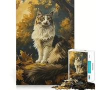 Rompecabezas de 1000 piezas con diseño de gatos elegantes y de corte preciso Juego creativo para ejercitar la mente Ideal para momentos de diversión,cumpleaños o como regalo para aficionados (38x26cm)