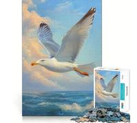 Rompecabezas de 1000 Piezas con diseño de Gaviota en Vuelo para Adultos Mejora la Memoria y Alivia la ansiedad Decoración de Pared con Bordes Afilados (38x26cm)