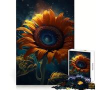 Rompecabezas de 1000 Piezas con diseño de Girasol y Agujero Negro Espacial para Adultos Juguete para ejercitar la Mente Diversión compartida Arte de Corte preciso 38x52cm
