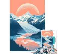 Rompecabezas de 1000 Piezas con diseño de Glaciar de Alaska Juegos educativos y desafiantes Juguetes Regalos para Mujeres Hombres y Actividades Familiares tamaño 75x50cm
