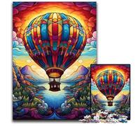 Rompecabezas de 1000 Piezas con diseño de Globo aerostático, Arte Colorido, desafiante Rompecabezas para Adolescentes, Juego Interactivo Divertido para Toda la Familia, 50x75cm/19,68x29,52 Pulgadas