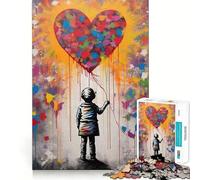 Rompecabezas de 1000 Piezas con diseño de Globo,Grafiti,Arte de Corte Exacto,Juguete para desarrollar la Capacidad cognitiva,Juego Relajante para el Tiempo de Juego,Regalo de cumpleaños (38x26cm)