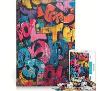 Rompecabezas de 1000 Piezas con diseño de Graffiti y Arte Callejero, Juego Familiar, con Piezas de Formas aleatorias Que encajan Perfectamente 38x26cm