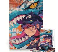 Rompecabezas de 1000 Piezas con diseño de Grafiti de Chica Anime para Adolescentes Ideal para Practicar la lógica, divertirse en Silencio y con Bordes limpios Regalo Festivo (38x26cm)
