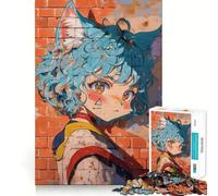 Rompecabezas de 1000 Piezas con diseño de Grafiti de Chica Anime para Adultos Juego de Habilidad Mental Corte láser para un Ajuste Actividad gratificante para días lluviosos (50x75cm)