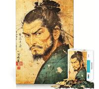 Rompecabezas de 1000 Piezas con diseño de Grafiti del Guerrero Musashi para Adultos y Adolescentes Un Rompecabezas Mental Que Ayuda a aliviar el estrés Un Regalo Original y Divertido (38x26cm)