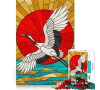 Rompecabezas de 1000 Piezas con diseño de grulla Volando sobre el Agua, Ideal para Adolescentes Ayuda a desarrollar la Memoria, a la luz y a Relajarse Decoración de Pared 50x75cm