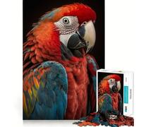 Rompecabezas de 1000 Piezas con diseño de Guacamayo Escarlata para Adolescentes Juguete para desarrollar la Capacidad Mental y Relajarse Corte preciso (50x75cm)