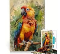 Rompecabezas de 1000 Piezas con diseño de Guacamayo Escarlata Vibrante para Adolescentes Juego Que estimula el Cerebro Encaje Huecos Actividad Relajante para Grupos en Interiores 38x26cm