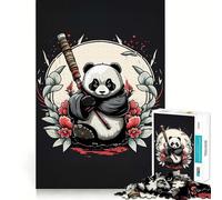 Rompecabezas de 1000 Piezas con diseño de Guerrero Panda para Adultos Juguete de lógica, diseño Relajante y Divertido para armar Regalo Ideal para Navidad (50x75cm)