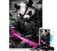 Rompecabezas de 1000 Piezas con diseño de Guerrero samurái Panda para Adultos Desarrolla la Capacidad Mental, entretiene y Ofrece (50x75cm)