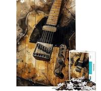 Rompecabezas de 1000 Piezas con diseño de Guitarra Single Coil póster Rompecabezas Relajante Juego de construcción cumpleaños y Navidad (tamaño 38x26cm)