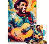 Rompecabezas de 1000 Piezas con diseño de Guitarrista Sonriente para Adultos Juguete de lógica de Alta precisión Divertido y fácil de armar Regalo Memorable 38x52cm