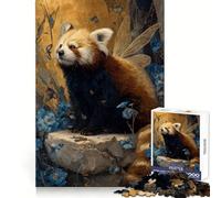 Rompecabezas de 1000 Piezas con diseño de Hada Panda roja y Flores Azules para Adultos Juguete para ejercitar la Mente Ideal para Fortalecer los Lazos Familiares Corte de precisión Regalo Creativo