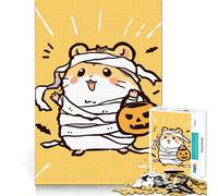 Rompecabezas de 1000 Piezas con diseño de hámster Momia,Dibujos Animados de Halloween,Ajuste, Entrenamiento de concentración,diversión,Tiempo de Juego Relajante, Ocio