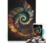 Rompecabezas de 1000 Piezas con diseño de Hoja Espiral cósmica, Juego para ejercitar la Mente, Ideal para Relajarse intelectualmente, Perfecto como Regalo para Toda la Familia 38x26cm