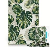 Rompecabezas de 1000 Piezas con diseño de Hojas Tropicales, Corte Impecable, Divertido, lógico, Juguete, Juego Libre, Actividad de cumpleaños (38x52cm)