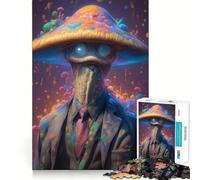 Rompecabezas de 1000 Piezas con diseño de Hombre Seta con Traje para Adolescentes Juguete para ejercitar la Mente Divertido y Relajante Arte para armar Artículo Coleccionable (38x52cm)