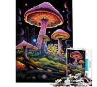 Rompecabezas de 1000 Piezas con diseño de Hongos psicodélicos Actividades Divertidas en casa Un desafío difícil Juguetes antiestrés para Mayores de 14 años (50x75cm)