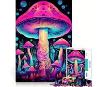 Rompecabezas de 1000 Piezas con diseño de Hongos psicodélicos, Bordes Finos, Ideal para ejercitar la Mente, Relajarse y Disfrutar del Arte navideño (50x75cm)