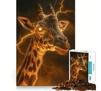 Rompecabezas de 1000 Piezas con diseño de Jirafa fantástica para Adultos Rompecabezas Mental para Relajarse Arte para armar (38x52cm)