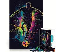 Rompecabezas de 1000 Piezas con diseño de Jugador de fútbol en acción para Adultos Juguete para ejercitar la Mente Ideal para Fortalecer los Lazos Familiares Corte de precisión Regalo Creativo
