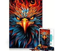 Rompecabezas de 1000 Piezas con diseño de la Cara del águila fénix para Adolescentes Juguete Intelectual para Disfrutar en Familia Corte de Calidad (38x52cm)