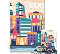 Rompecabezas de 1000 Piezas con diseño de la Ciudad de Berlín, Alemania, para Adolescentes Mejora la Memoria Divertido y Relajante Corte láser Regalo conmovedor (38x26cm)