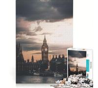 Rompecabezas de 1000 Piezas con diseño de la Ciudad de Londres Ideal para armar un desafío difícil con Piezas de Formas aleatorias Que encajan Perfectamente 38x26cm