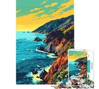 Rompecabezas de 1000 Piezas con diseño de la Costa de Big Sur Ideal para Toda la Familia un desafío para la Inteligencia y el Cerebro Amantes y los cumpleaños
