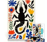 Rompecabezas de 1000 Piezas con diseño de la Flor del zodíaco Escorpio para Adolescentes, Juguete de lógica, Juego en Grupo, Corte de precisión, Regalo Original (38x26cm)
