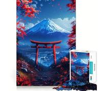 Rompecabezas de 1000 Piezas con diseño de la Puerta Torii y el Monte Fuji para Adolescentes Ideal para ejercitar la Mente y Disfrutar del Tiempo Libre Diseño de Bordes precisos Un Regalo Original