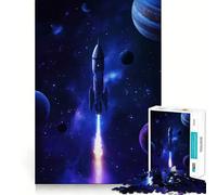 Rompecabezas de 1000 Piezas con diseño de Lanzamiento de Cohete en el Espacio para Adolescentes Juego Inteligente para Jugar en Grupo Imagen para armar y Decorar la Pared (50x75cm)