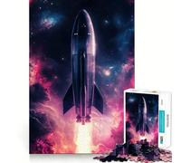 Rompecabezas de 1000 Piezas con diseño de Lanzamiento de Nave Espacial para Adultos Juguete para la Mente, Juego Relajante, Bordes precisos, Regalo conmovedor 50x75cm