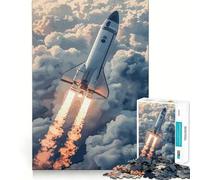 Rompecabezas de 1000 Piezas con diseño de Lanzamiento de Nave Espacial para Adultos y Adolescentes Juguete Mental para Relajarse y calmar Regalo conmovedor 38x26cm
