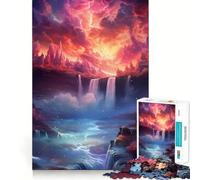 Rompecabezas de 1000 piezas con diseño de las Cataratas del Niágara estilo Pop Art para adultos Ideal para fortalecer la memoria divertirse y relajarse Bordes limpios Artículo de Santa Claus (38x26cm)