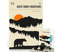 Rompecabezas de 1000 Piezas con diseño de Las Grandes Montañas Humeantes,Juego de Corte sin Costuras,Actividad Mental Inteligente,Juego Tranquilo,Divertido,Regalo de cumpleaños o para Aficionados