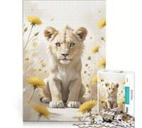 Rompecabezas de 1000 Piezas con diseño de león Estilo Pop Art Juguetes para armar desafío difícil con Piezas de Formas aleatorias Que encajan Perfectamente 50x75cm