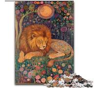 Rompecabezas de 1000 Piezas con diseño de león para Adolescentes, Juego Familiar antiestrés, desafío difícil, Gran Regalo y Juguete (50x75cm)