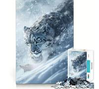 Rompecabezas de 1000 Piezas con diseño de Leopardo de Las Nieves al acecho para Adolescentes Juguete para ejercitar la Mente Juego de Mesa en Grupo Arte y Montaje Regalo clásico (50x75cm)