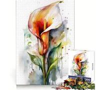 Rompecabezas de 1000 Piezas con diseño de Lirio Cala para Adolescentes Estimula la Mente y es un pasatiempo Tranquilo Bordes precisos Regalo Ideal de Navidad (50x75cm)